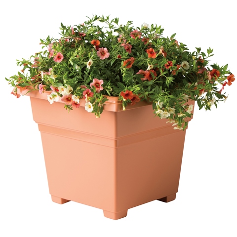 Novelty 18 In. 5gal Square Tub & Patio Planter Terra Cotta