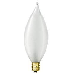 25c11s 25-watt Incandescent Spunlite C11 Chandelier Bulb, Candelabra Base, Satin - Pack Of 25