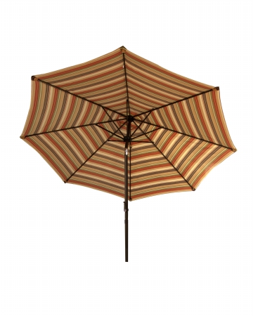 Umb-485 9 Ft. Aluminum Umbrella With Tilt - Green Stripe