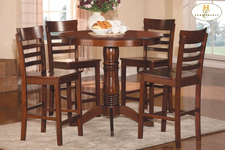Home Elegance 2457-36 Wayland 5Pc Dining Set - Table-4 Counter Height Chairs Home Elegance 2457-36 Wayland 5Pc Dining Set - Table-4 Counter Height Chairs