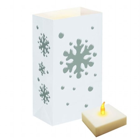 Lumalite Luminaria Kit- Snowflake 6 Count