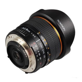 Rokinon Ae8Mn Camera Lens 85Mm F3.5 Fisheye Lens For Nikon