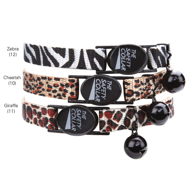Easy Side Collection Za1210 08 12 Animal Print Cat Collar 8-12 In Zebra