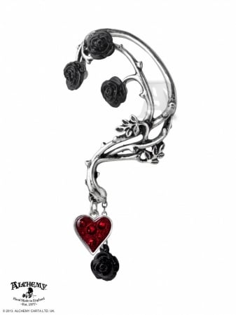Alchemy Gothic E329 - Bed Of Blood Roses Ear Wrap -earrings