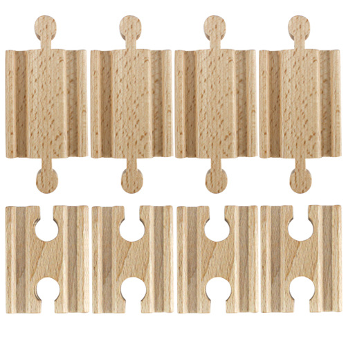 Tcon-07 Set Of 8 Male-male Female-female Wooden Train Track Adapters