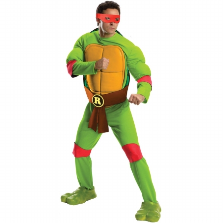 217529 Teenage Mutant Ninja Turtles Deluxe Raphael Adult Costume - Standard - One Size