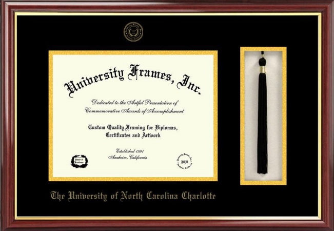 Campus Image Nc993pmhgt University Of North Carolina, Charlotte Tassel Box And Diploma Frame