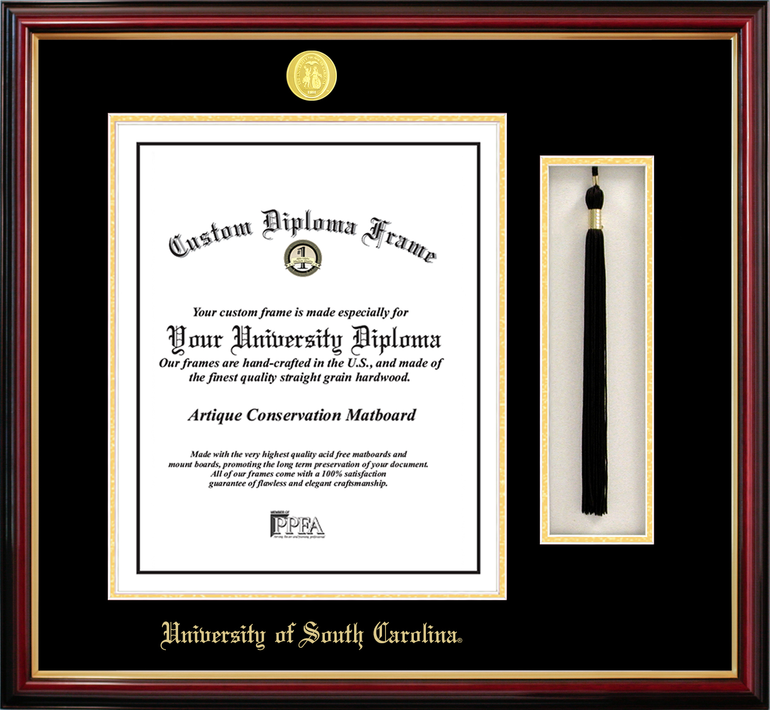 Campus Image Sc995pmhgt University Of South Carolina Tassel Box And Diploma Frame
