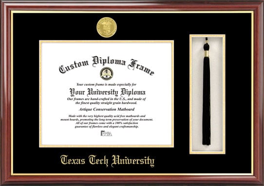Campus Image Tx960pmhgt Texas Tech University Tassel Box And Diploma Frame
