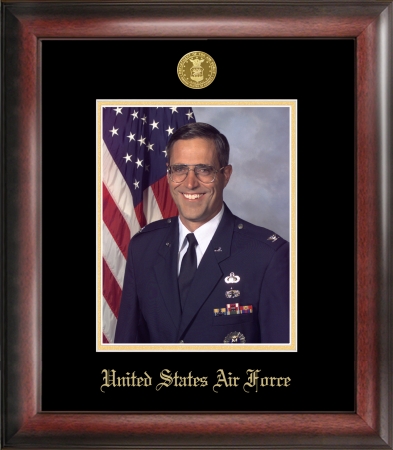 Campus Image Afpg001 Air Force Portrait Frame Gold Medallion
