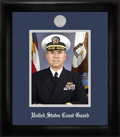 Campus Image Cgps002 Coast Guard Portrait Frame E Silver Medallion