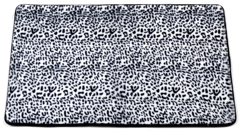 Bm-ff-sno Snow Leopard Faux Synthetic Fur Bath Mat- Size 20 In. X 31 In.