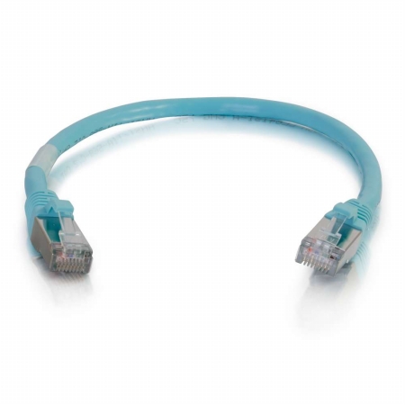 - Cables To Go - 977 6in Cat6a Snagless Shielded - STP - Network Patch Cable - Aqua