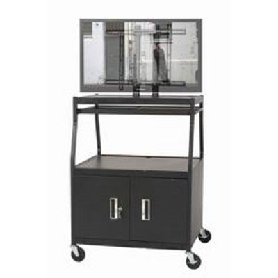 27531 Wide Body Lcd Tv Cart With Cab - Black