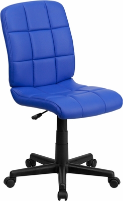 GO-1691-1-BLUE-GG Mid-Back Blue Quilted Vinyl Task Chair