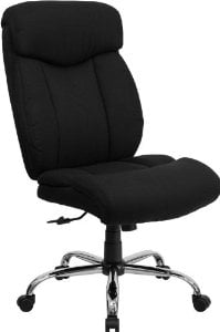 Go-1534-bk-fab-gg Hercules Series 400 Lb. Capacity Big & Tall Black Fabric Office Chair With Arms