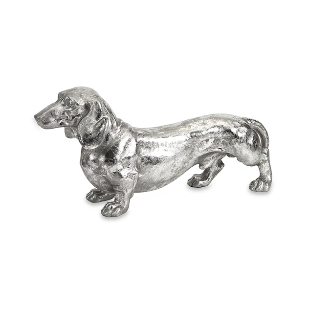 53063 Oscar Stick Silver Dog Statue