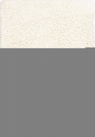 Rug109470 Handmade Plush Pile Polyester Ivory-white Shag - Mio02
