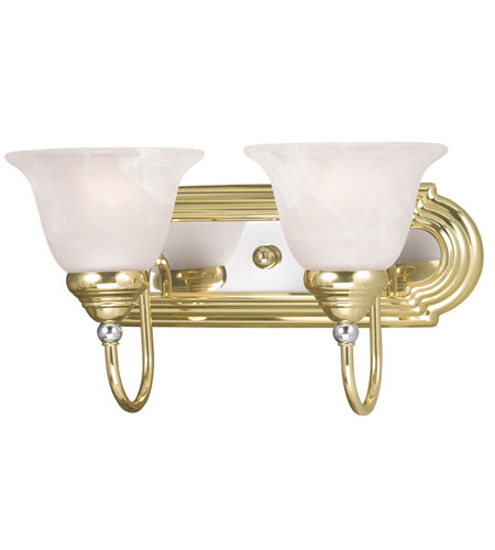 1002-25 Bath Light - Polished Brass & Chrome