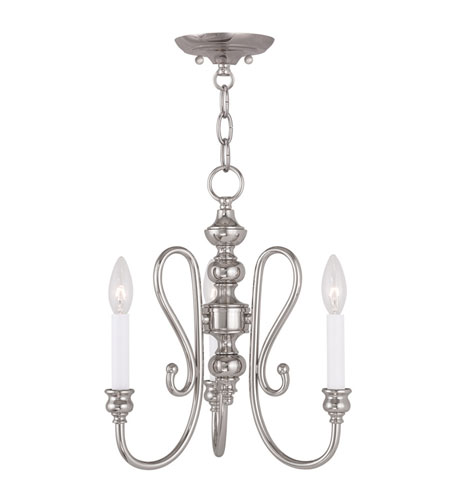 5163-35 Convertible Mini Chandelier-ceiling Mount - Polished Nickel