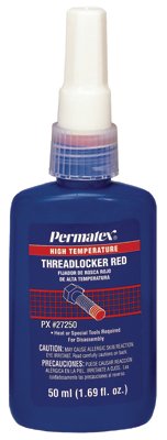 230-27250 High Temperature Threadlocker Red 50 Ml Bottle