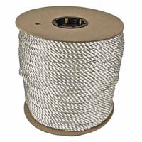 811-530080-00600 Twisted Nylon Rope .25 In. X 600 In. Reel Solid Twisted White