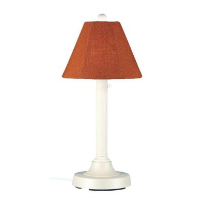 Concepts 30121 San Juan 30 In. Table Lamp 30121 With 2 In. White Body And Chili Linen Sunbrella Shade Fabric - White