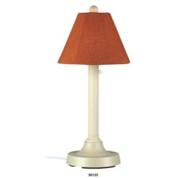 Concepts 30125 San Juan 30 In. Table Lamp 30125 With 2 In. Bisque Body And Chili Linen Sunbrella Shade Fabric - Bisque
