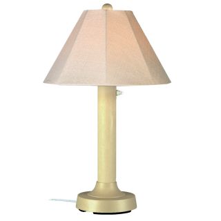 Concepts 20614 Seaside Table Lamp 20614 With 3 In. Bisque Body And Antique Beige Linen Sunbrella Shade Fabric - Bisque