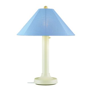 Concepts 39644 Catalina Table Lamp 39644 With 3 In. Bisque Body And Sky Blue Sunbrella Shade Fabric - Bisque