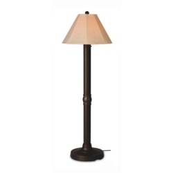 Concepts Seaside Floor Lamp With 3 In. Bronze Body And Antique Beige Linen Sunbrella Shade Fabric - Bronze