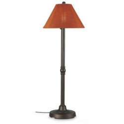 Concepts 30107 San Juan Floor Lamp 30107 With 2 In. Bronze Body And Chili Linen Sunbrella Shade Fabric - Bronze