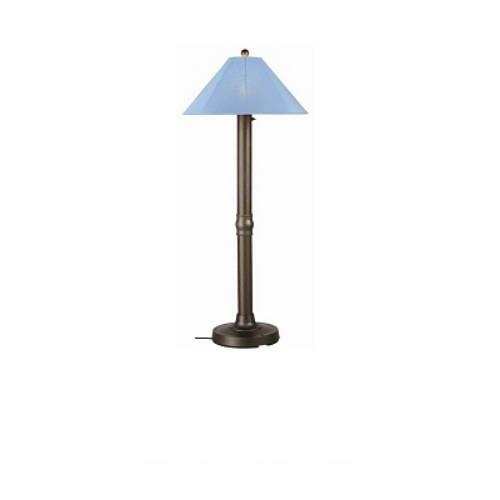Concepts 39684 Catalina Floor Lamp 39684 With 3 In. Bisque Body And Sky Blue Sunbrella Shade Fabric - Bisque