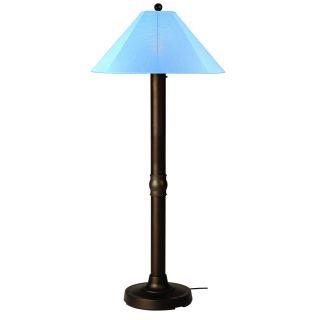 Concepts 39687 Catalina Floor Lamp 39687 With 3 In. Bronze Body And Sky Blue Sunbrella Shade Fabric - Bronze