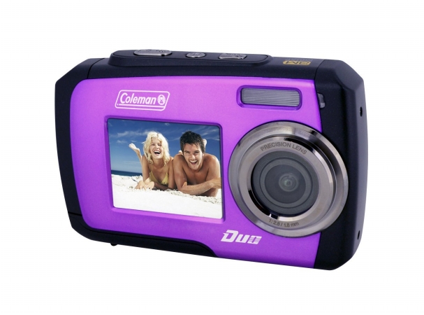 Coleman 2V7WP-P 14.0 Megapixel Duo Underwater Dual Screen Digital Camera -purple