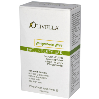 Olivella Fragrance Free Face And Body Bar - 3.52 Oz