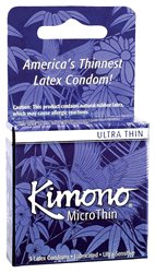 Kimono Micro Thin Lubricated Latex Condoms - Spu787648