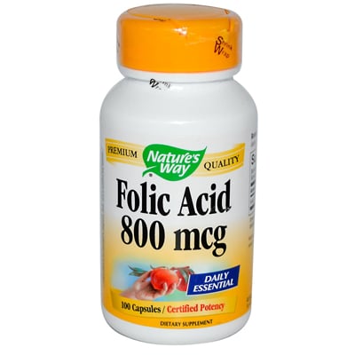 Nature's Way Folic Acid - 800 Mcg - 100 Capsules