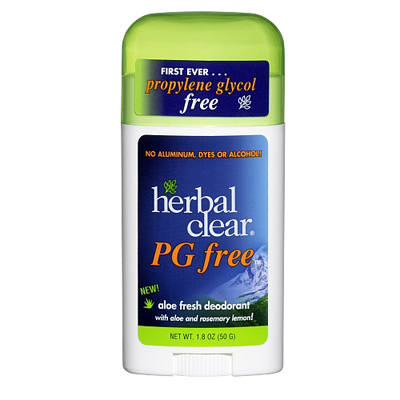 Herbal Clear Deodorant Stick - Aloe Fresh - Pg Free - 1.8 Oz