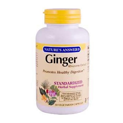 Nature's Answer Ginger Rhizome - 60 Vegetarian Capsules