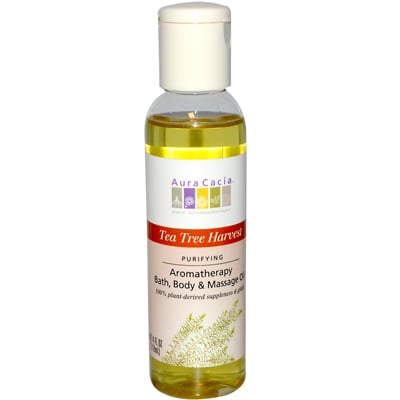 Aura(tm) Cacia Aromatherapy Bath Body And Massage Oil Tea Tree Harvest - 4 Fl Oz