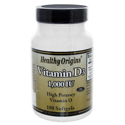 Healthy Origins Vitamin D3 - 1000 Iu - 180 Softgels