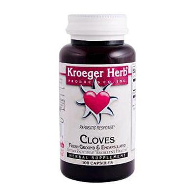 Kroeger Herb Fresh Ground Cloves - 450 Mg - 100 Vegetarian Capsules
