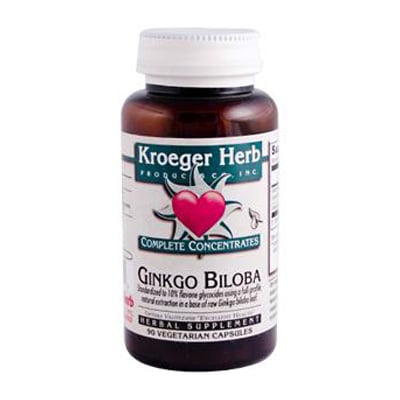 Kroeger Herb Ginkgo Biloba - 90 Vegetarian Capsules