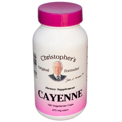 Christopher's Cayenne - 475 Mg - 100 Vegetarian Capsules
