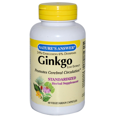 Nature's Answer Ginkgo Leaf Extract - 60 Vegetarian Capsules
