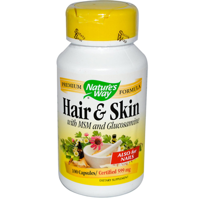 Nature's Way Hair And Skin With Msm And Glucosamine - 100 Capsules