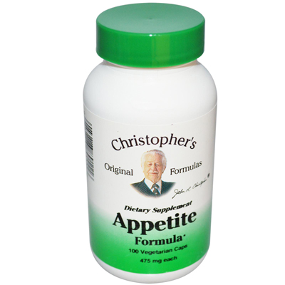 Christopher's Appetite Formula - 475 Mg - 100 Vegetarian Capsules