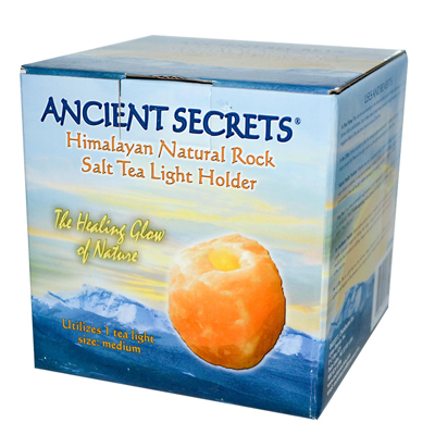 Ancient Secrets Himalayan Natural Rock Salt Tea Light Holder - Medium - 1 Holder