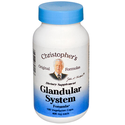 Christopher's Glandular System - 440 Mg - 100 Vegetarian Capsules